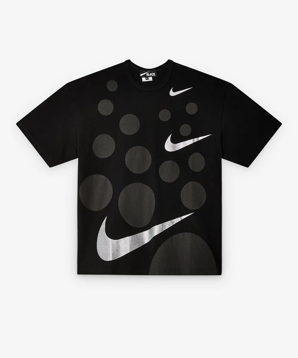 COMME des GARÇONS BLACK NIKE大點點黑色短袖TEE/男/ L