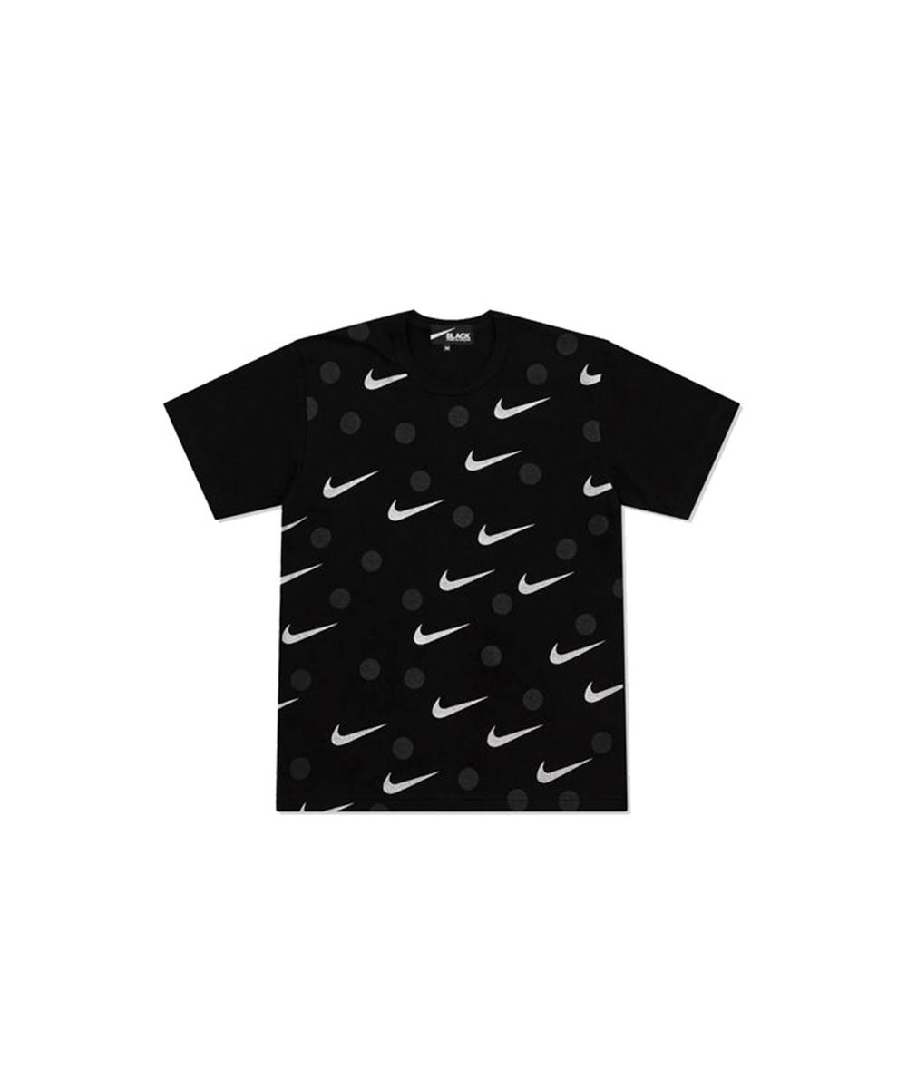 COMME des GARÇONS BLACK NIKE黑色印花短袖TEE/女/ L