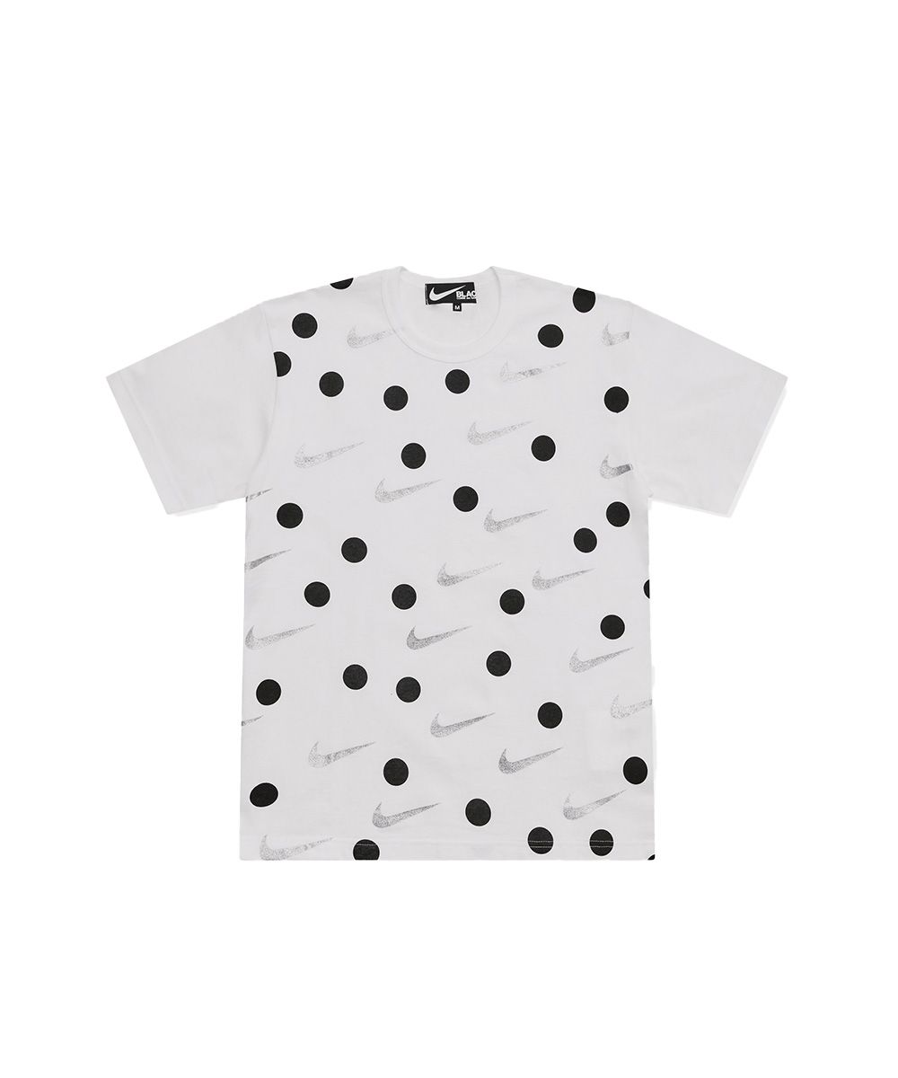 COMME des GARÇONS BLACK NIKE白色印花短袖TEE/女/ M