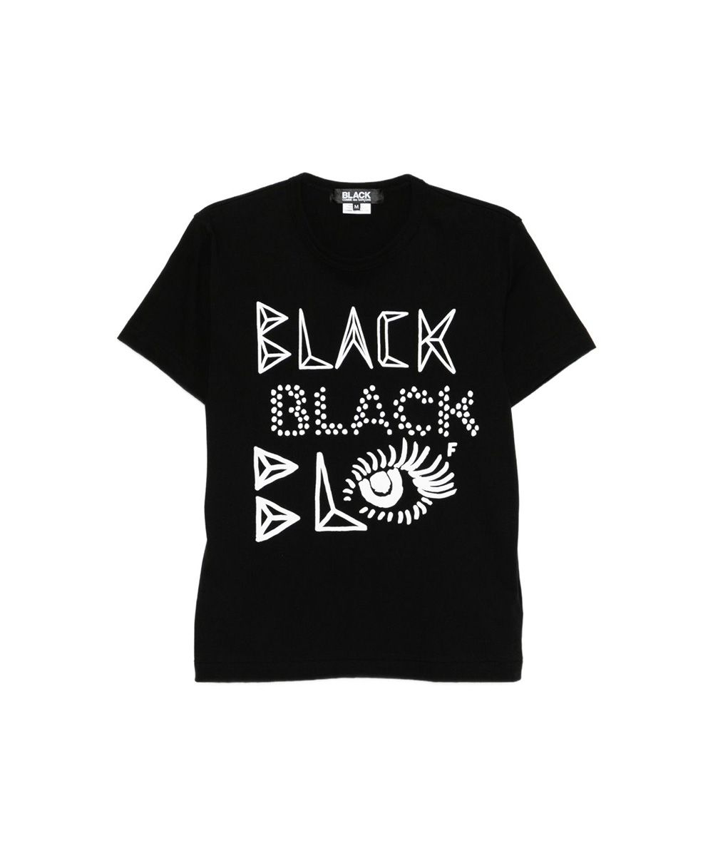 COMME des GARÇONS BLACK 眼睛BLACK黑色短袖TEE/女/ XXS