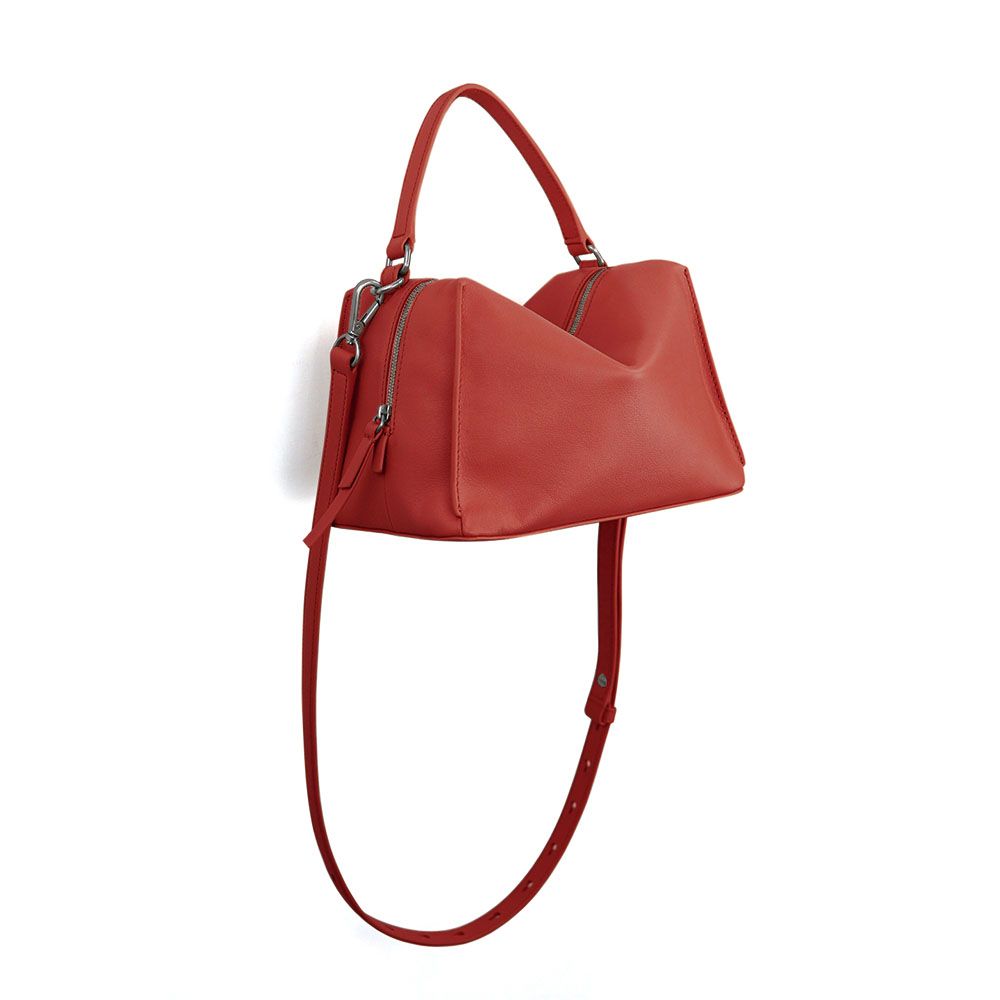 Darker Than Black Bags/ Mini Valley Cube Shoulder Bag迷你方型軟包/ 暮柚紅
