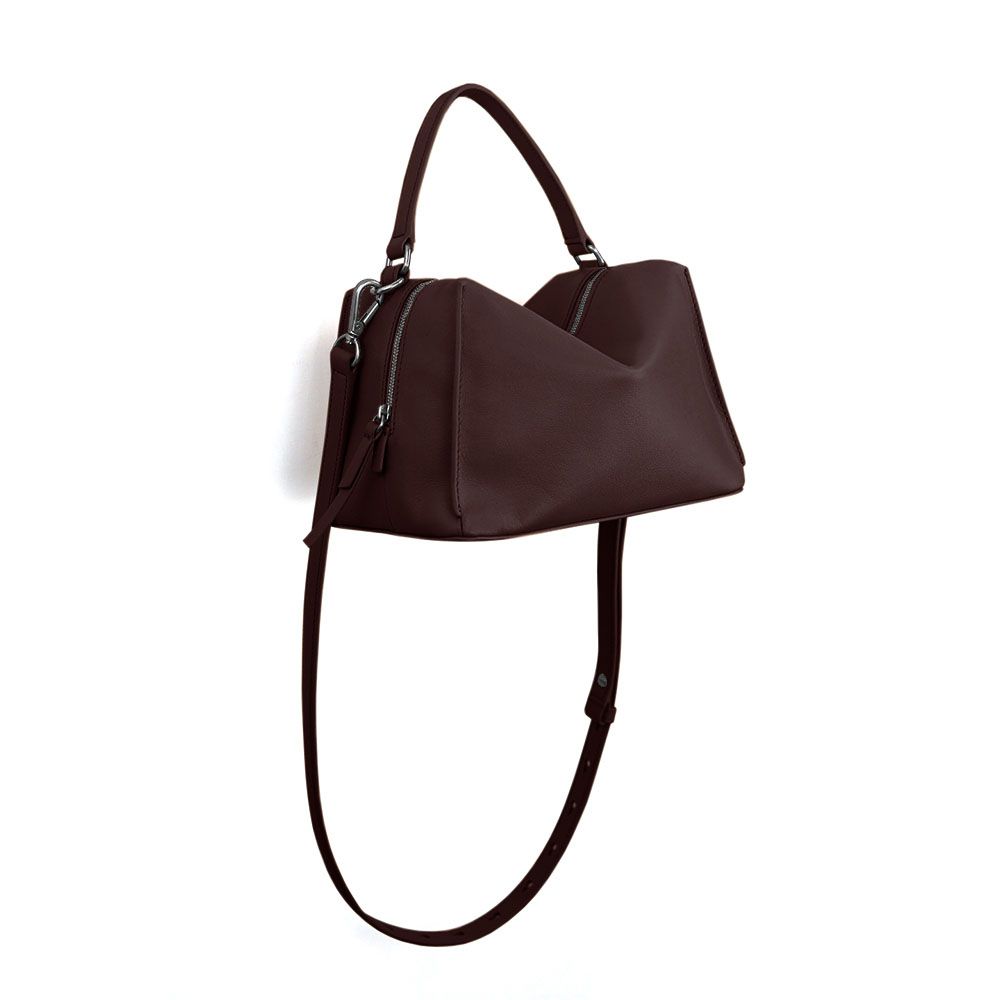 Darker Than Black Bags/ Mini Valley Cube Shoulder Bag迷你方型軟包/ 靜墨棕