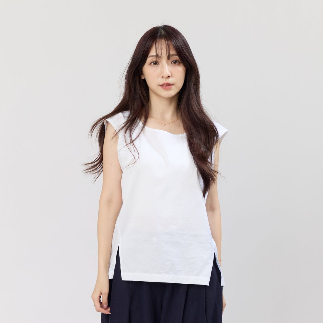 好我 so that's me Dolly無袖簡約棉質上衣/ 白 FREE SIZE