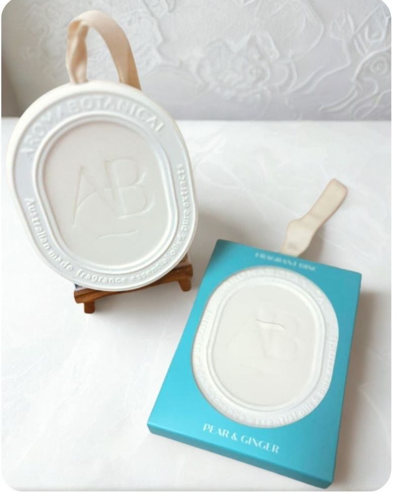 Home Fragrance Co.陶器香磚掛片/ 附棉麻緞帶