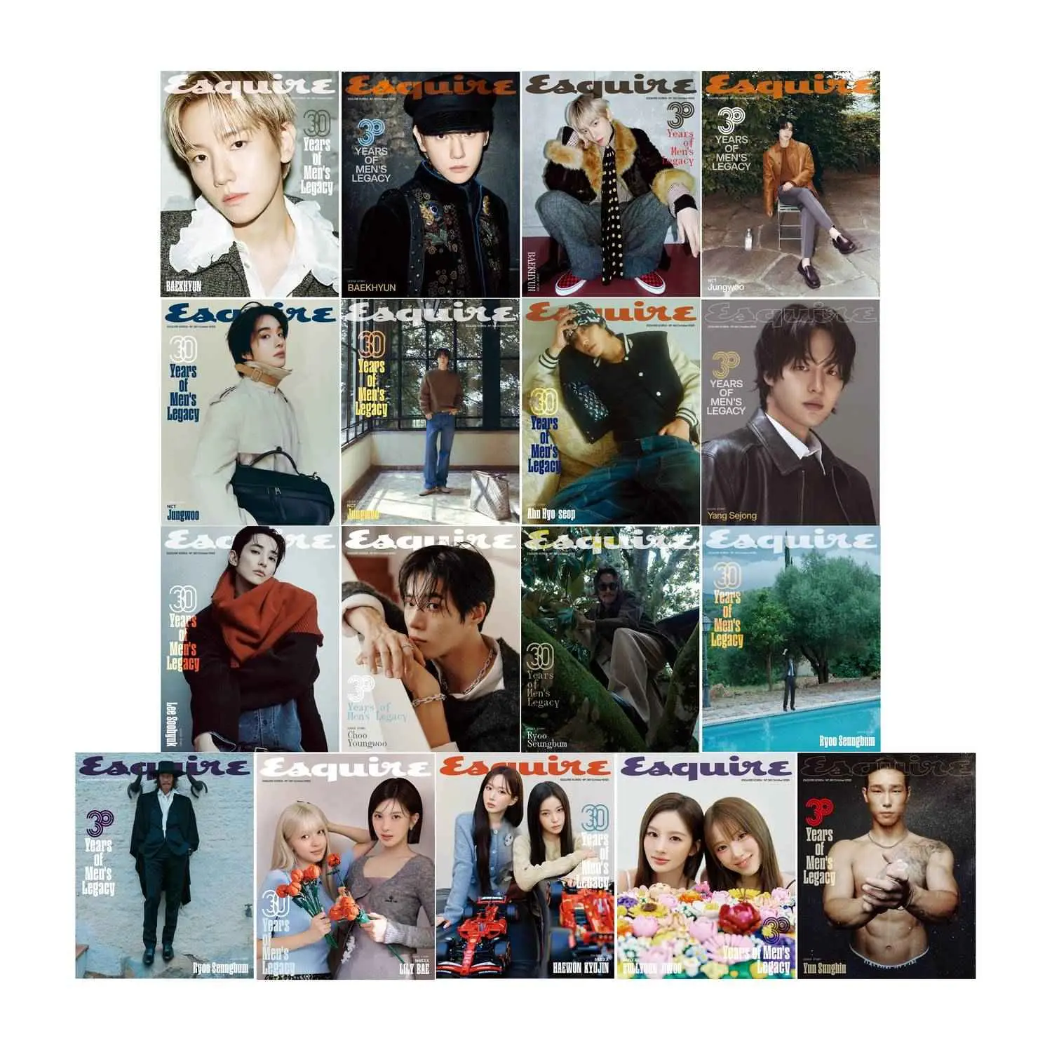 EXO-伯賢、NCT-廷祐、安孝燮、梁世宗、李洙赫、秋泳愚、柳承範、NMIXX、尹誠彬