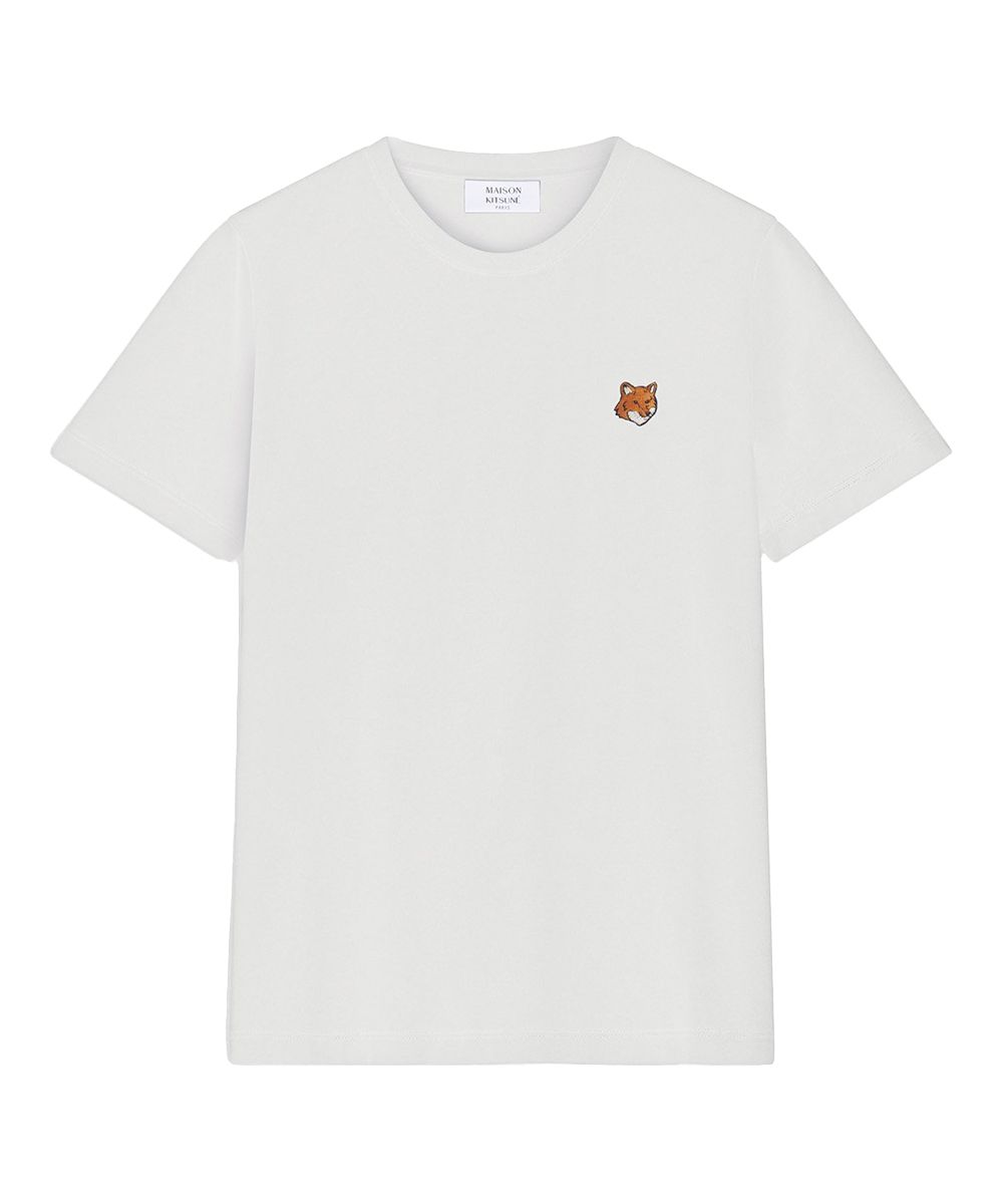 MAISON KITSUNÉ 亮白色狐狸頭LOGO經典短TEE_女/ L