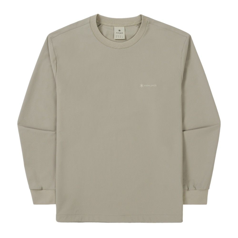 韓國 Snow Peak LAGO SWEATSHIRT 機能彈性圓領大學T 卡其米色KhakiBeige/ 預購 2XL