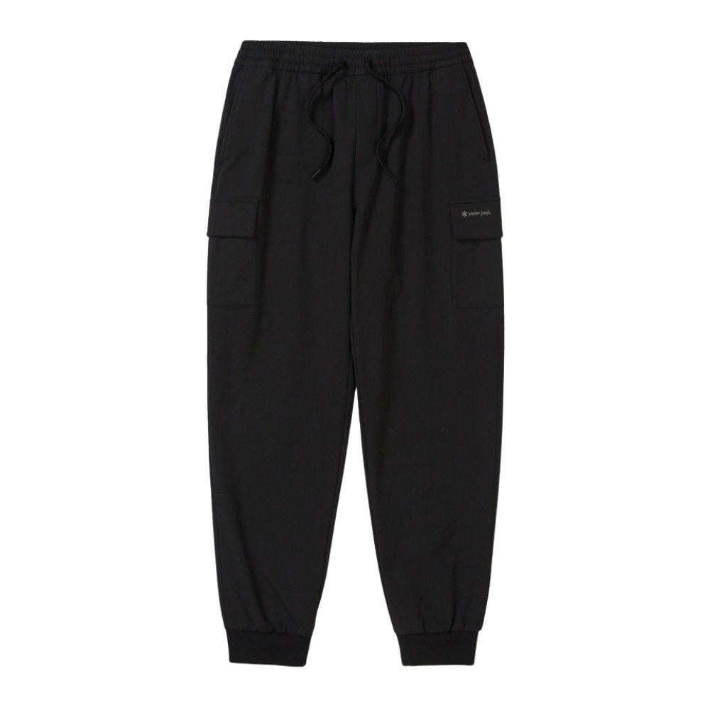 韓國 Snow Peak LAGO LIGHT FLEECE-LINED 輕刷毛保暖工裝慢跑褲 黑色Black/ 預購 2XL