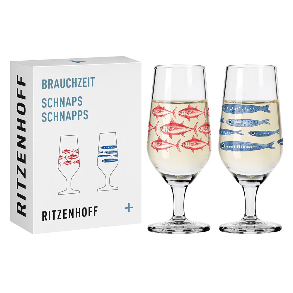 【德國 RITZENHOFF】傳承時光系列- 快樂魚烈酒Shot 對杯組/ 59ml