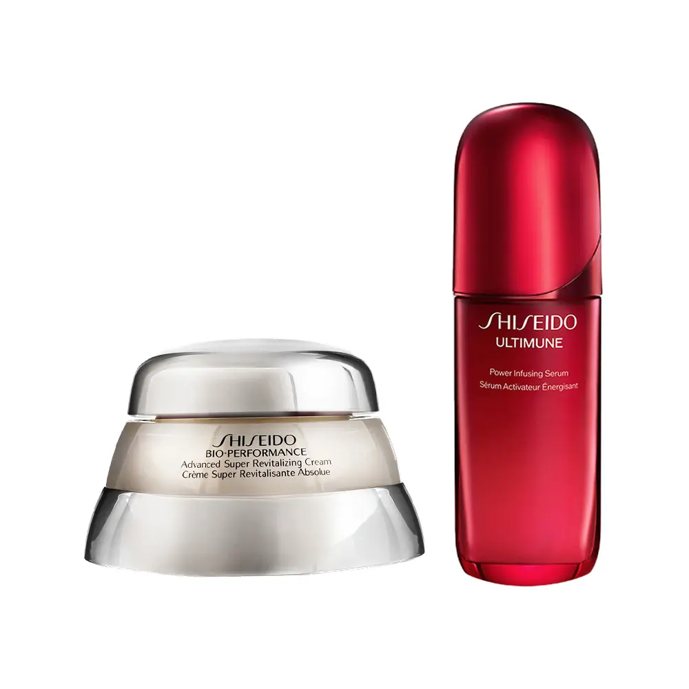 SHISEIDO 百優精純乳霜 75ml+紅妍山茶花修護精華 75ml /優惠組合/平行輸入