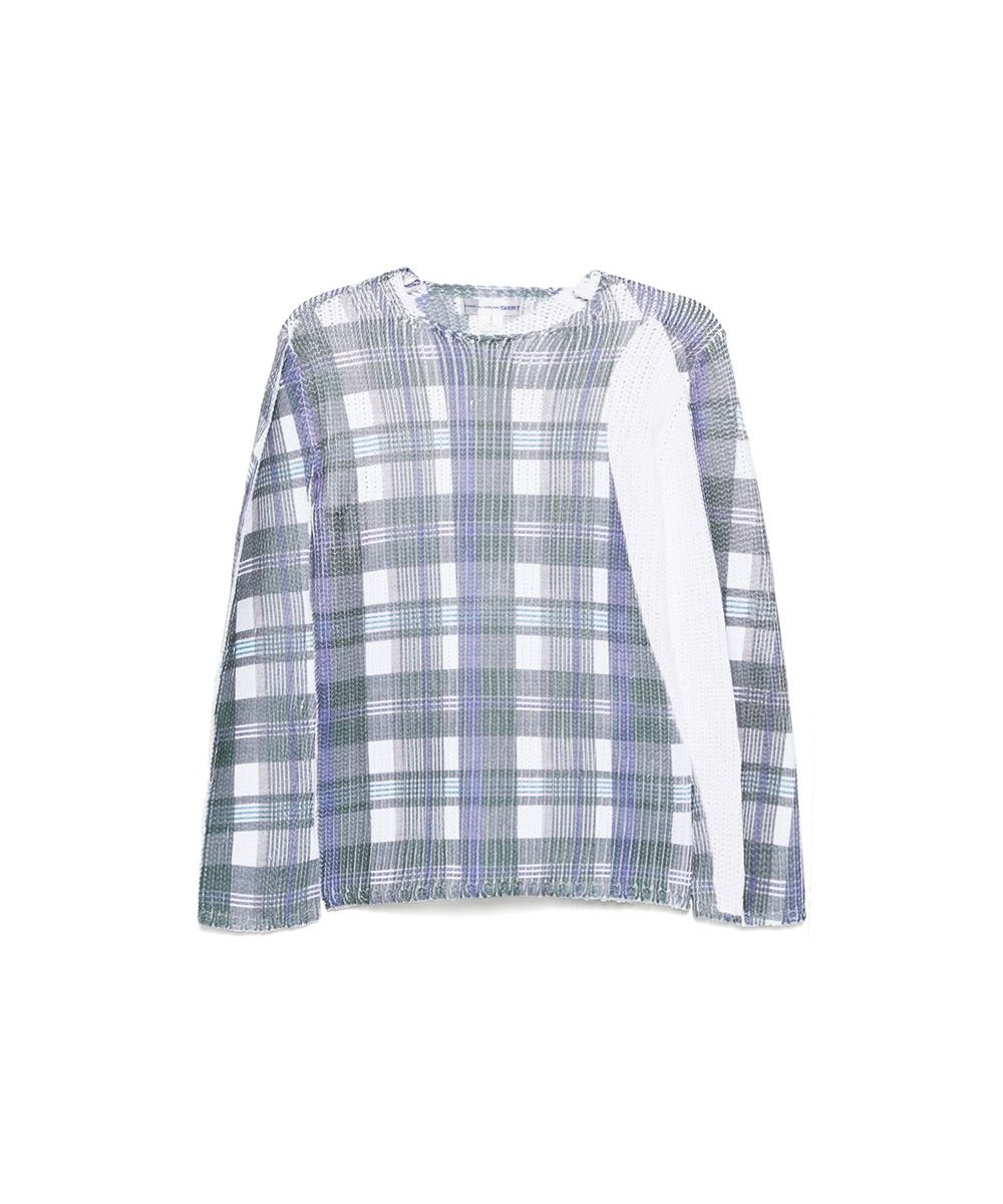 COMME des GARÇONS Shirt 藍綠格紋長袖TEE_男/中性/ S