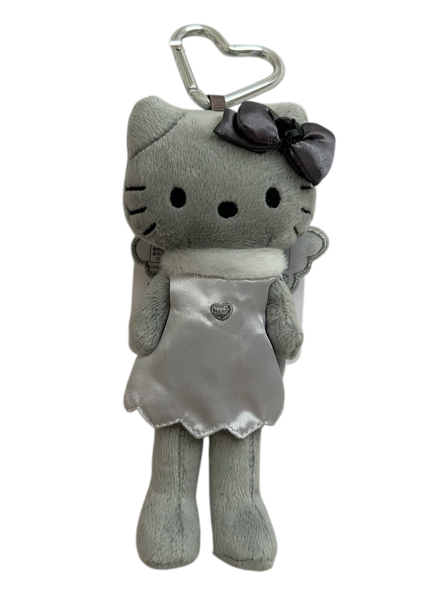 Hello Kitty吊飾 暗黑天使系列 灰天使長腿Kitty(KT55-09/灰皮/灰裙/天使/長腿/平行輸入)