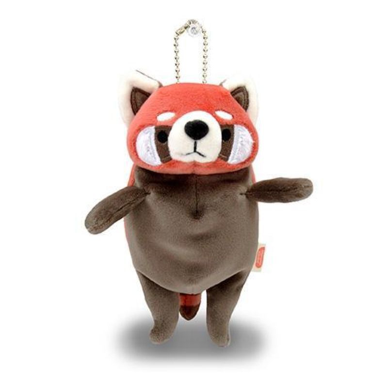 Morisaka Mochi Series末班茫茫大叔迷你小貓熊吊飾/ 紅色