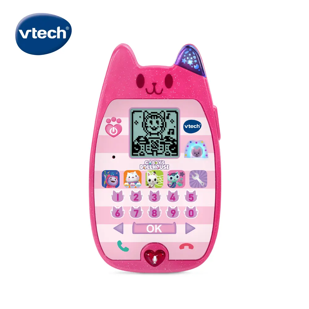 與蓋比聲控互動➤vtech蓋比的娃娃屋喵喵魔法學習小手機