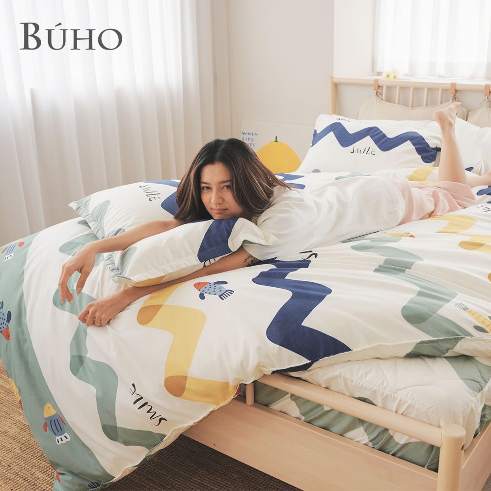 【BUHO布歐】舒柔安眠銀離子抗菌鋪棉床包枕套組-單人 / 繽紛遊樂