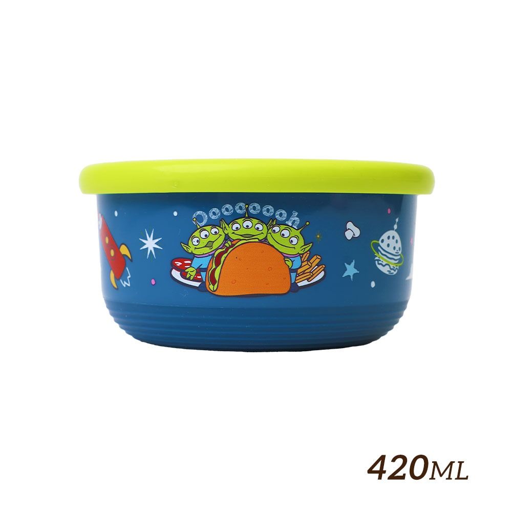 HOUSUXI迪士尼三眼怪不鏽鋼雙層隔熱碗/ 420ml/ 新版