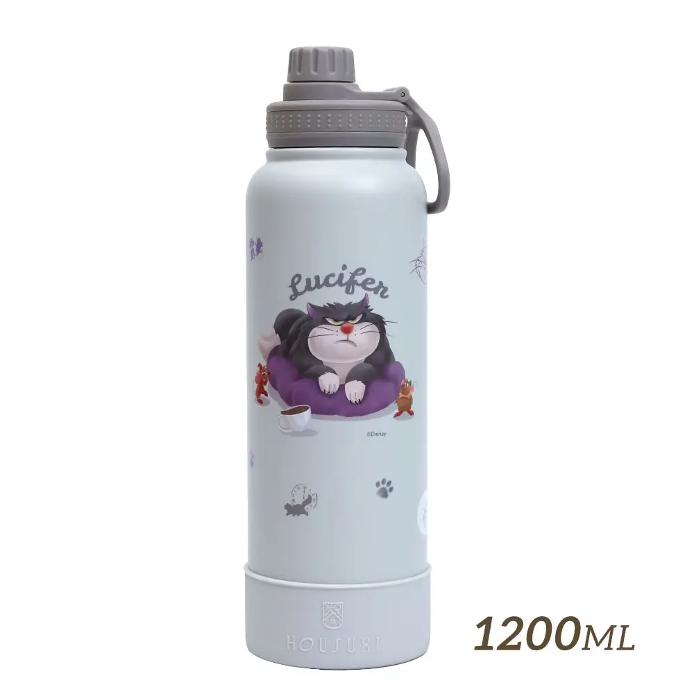 HOUSUXI迪士尼魯斯佛大容量保冷保溫瓶/ 附吸管/ 1200ml