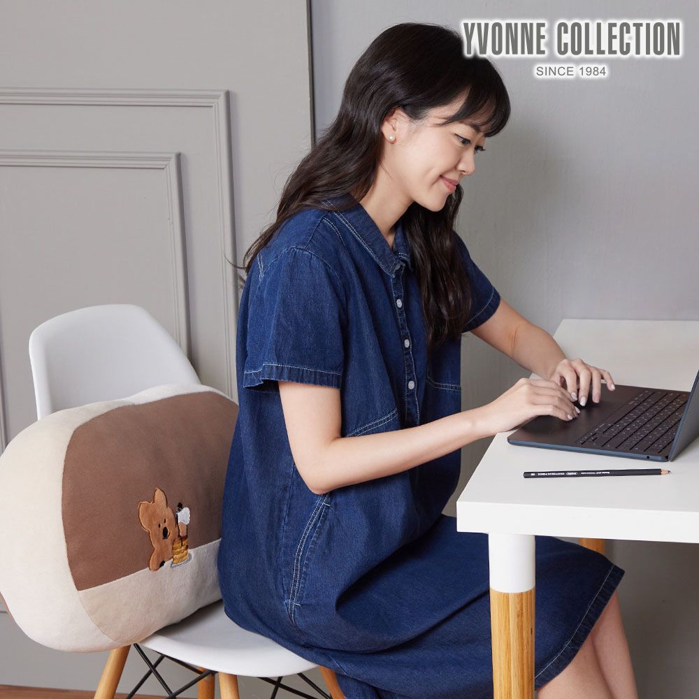 YVONNE COLLECTION DINOTAENG | 鬆餅多功能靠枕-可可棕