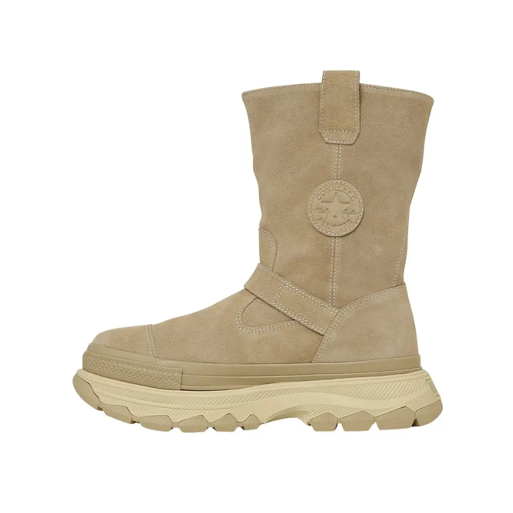 日本限定 Converse ALL STAR TREKWAVE WESTERNBOOTS HI 西部靴風 厚底高筒靴/ 沙漠米/ 預購 23 cm