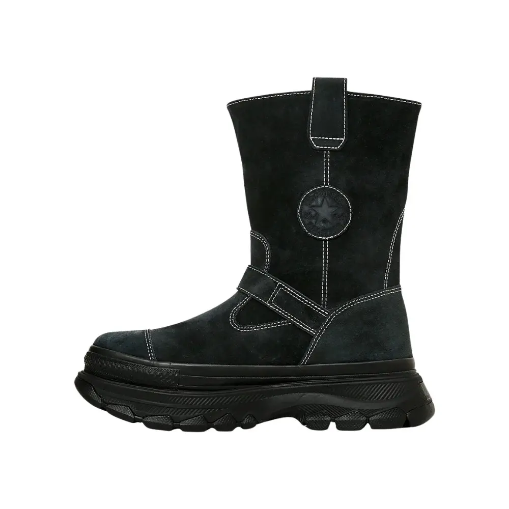 日本限定 Converse ALL STAR TREKWAVE WESTERNBOOTS HI 西部靴風 厚底高筒靴/ 黑色/ 預購 25 cm