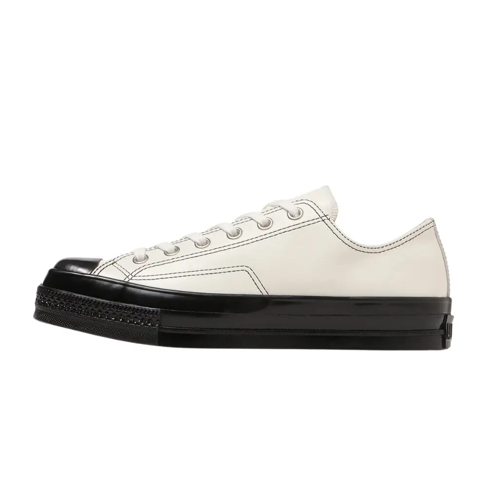 日本限定 Converse ALL STAR SQUARETOE LE OX 低筒 真皮方頭休閒鞋/ 白色黑底/ 預購 30 cm