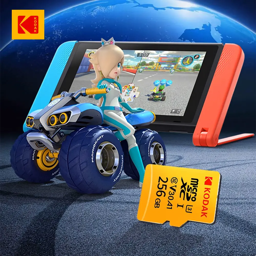 【Kodak 柯達】UHS-I U3 V30 A1 MicroSD 256GB 高速記憶卡-黃色