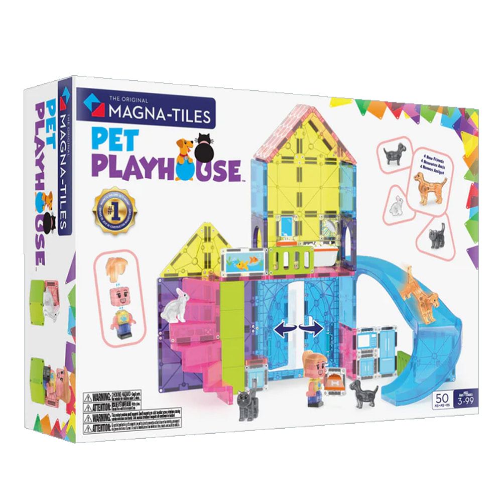 Magna-Tiles® Combo 磁力積木-50片寵物遊戲屋(252050PP)/ 磁力片