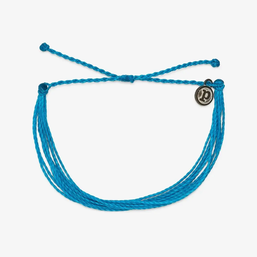 Pura Vida 美國手工 NEON BLUE 霓虹藍色 基本繽紛款可調式手環