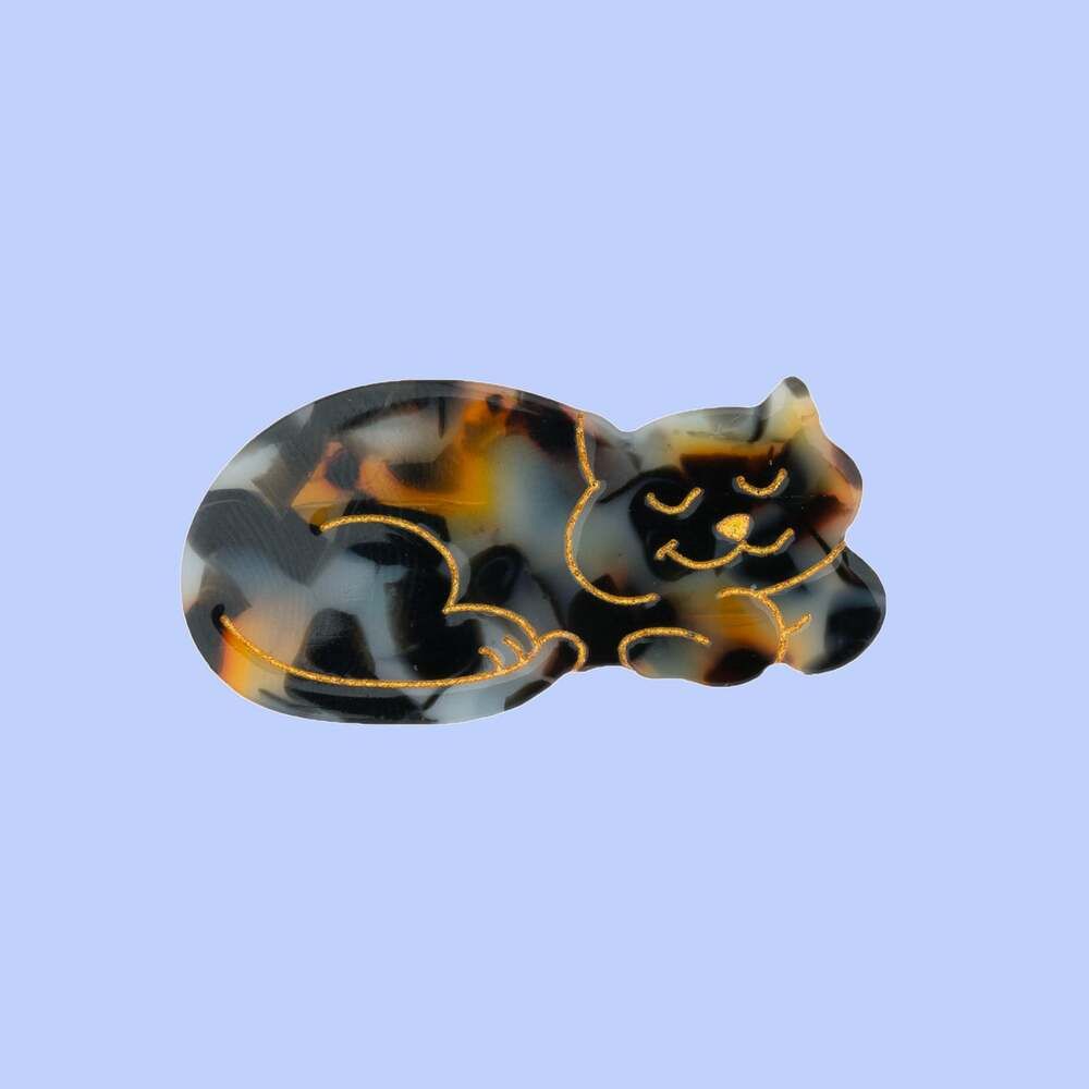 法國 Coucou Suzette 髮夾/ 玳瑁猫