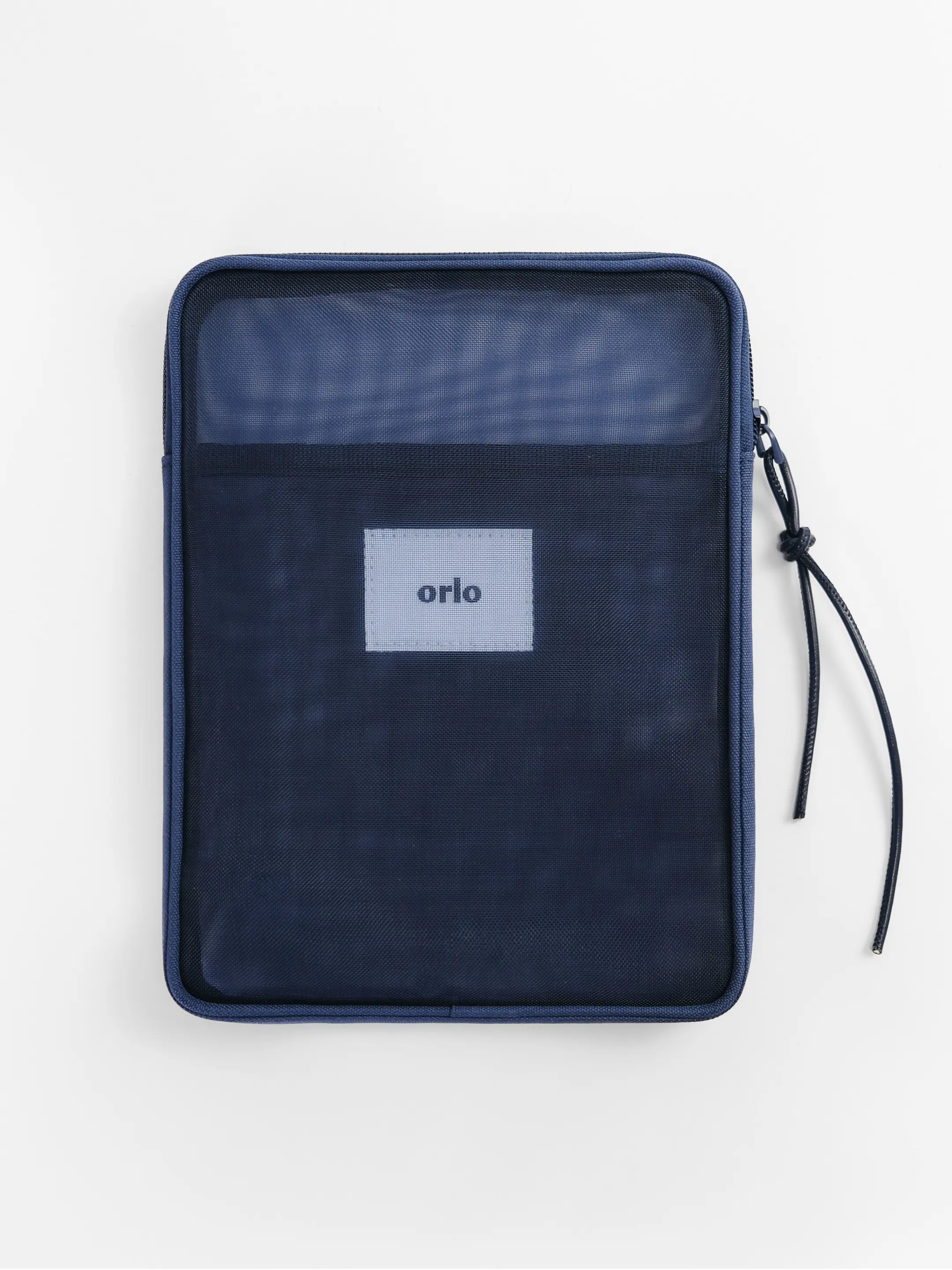 orlo mesh book pouch網紗拉鍊書袋/ 深藍色
