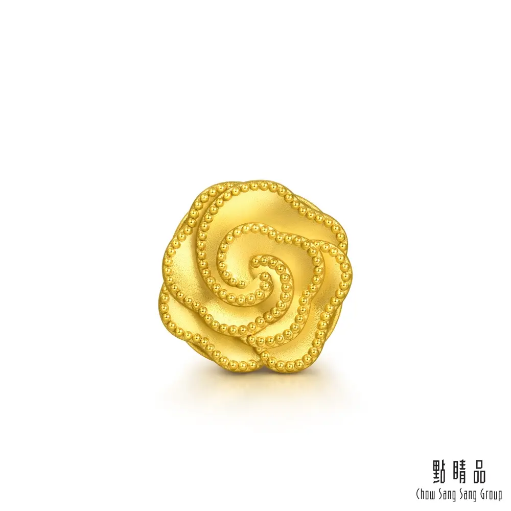 點睛品 Charme 舞動的玫瑰 黃金串珠