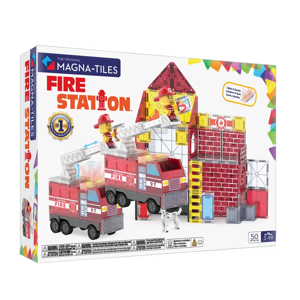 Magna-Tiles® Combo磁力積木-50片消防局/ 磁力片