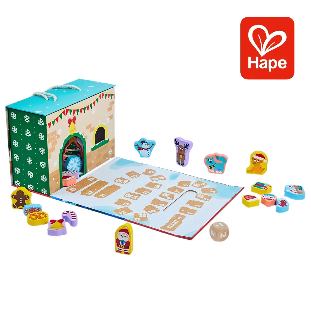 德國Hape 聖誕驚喜戳戳樂/倒數月曆-經典桌遊