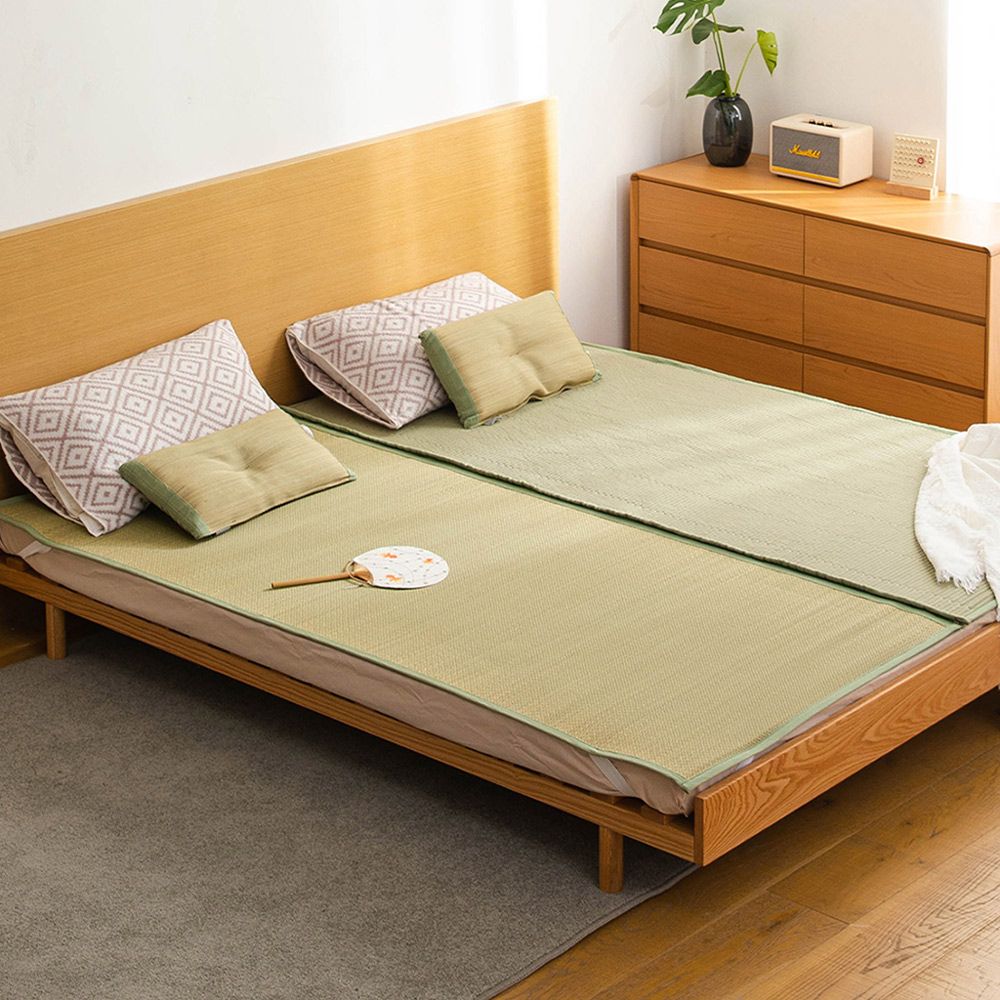 日本霜山 冬夏兩用可拆式天然藺草涼蓆/床墊-150x200cm