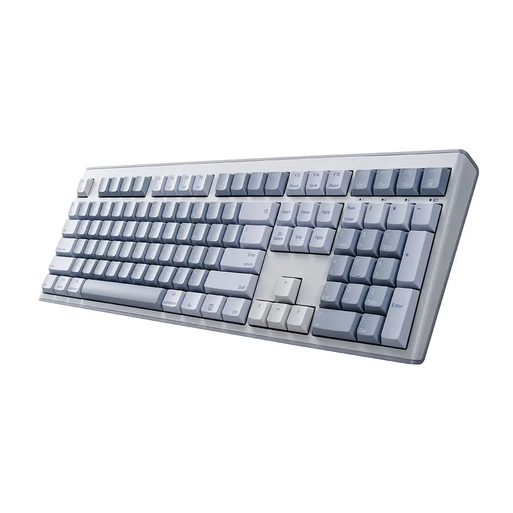 irocks K105BR 無線三模藍牙剪刀腳 靜音鍵盤 三色/ 冰川灰藍