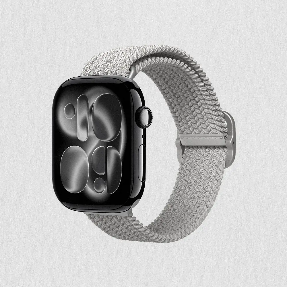 【RHINOSHIELD 犀牛盾】Apple Watch 專用編織錶帶 1-3代42mm/44/45/46/49mm適用/ 灰