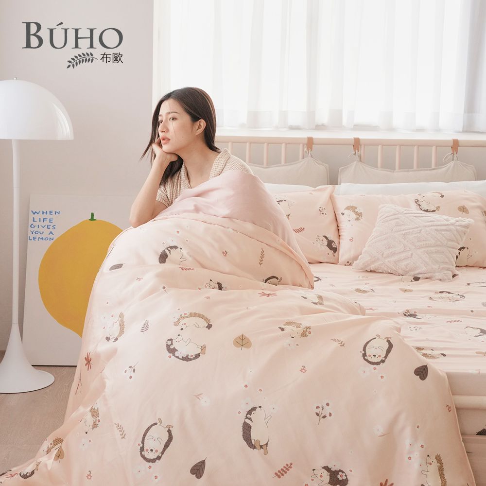 【BUHO布歐】台製300織100%TENCEL純天絲™床包枕套二件組-單人/ 花林約定