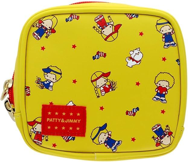 日本 sun-star 三麗鷗 Sanrio Characters 方型收納包/ 復古/ Patty and Jimmy