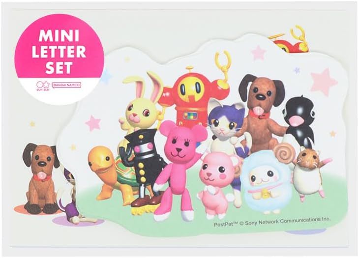 日本 sun-star PostPet 迷你信封信紙組/ 集合