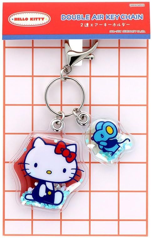日本 sun-star 三麗鷗 Sanrio Characters 充氣吊飾鑰匙圈/ 復古/ Hello Kitty