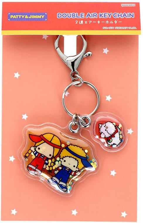 日本 sun-star 三麗鷗 Sanrio Characters 充氣吊飾鑰匙圈/ 復古/ Patty and Jimmy