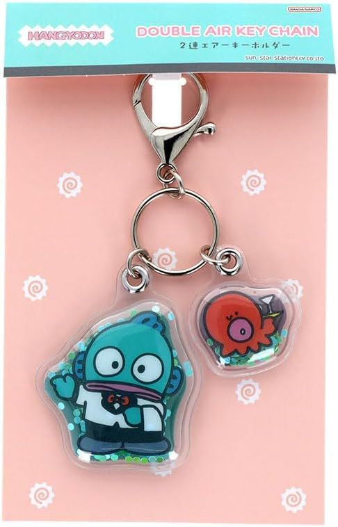 日本 sun-star 三麗鷗 Sanrio Characters 充氣吊飾鑰匙圈/ 復古/ 人魚漢頓