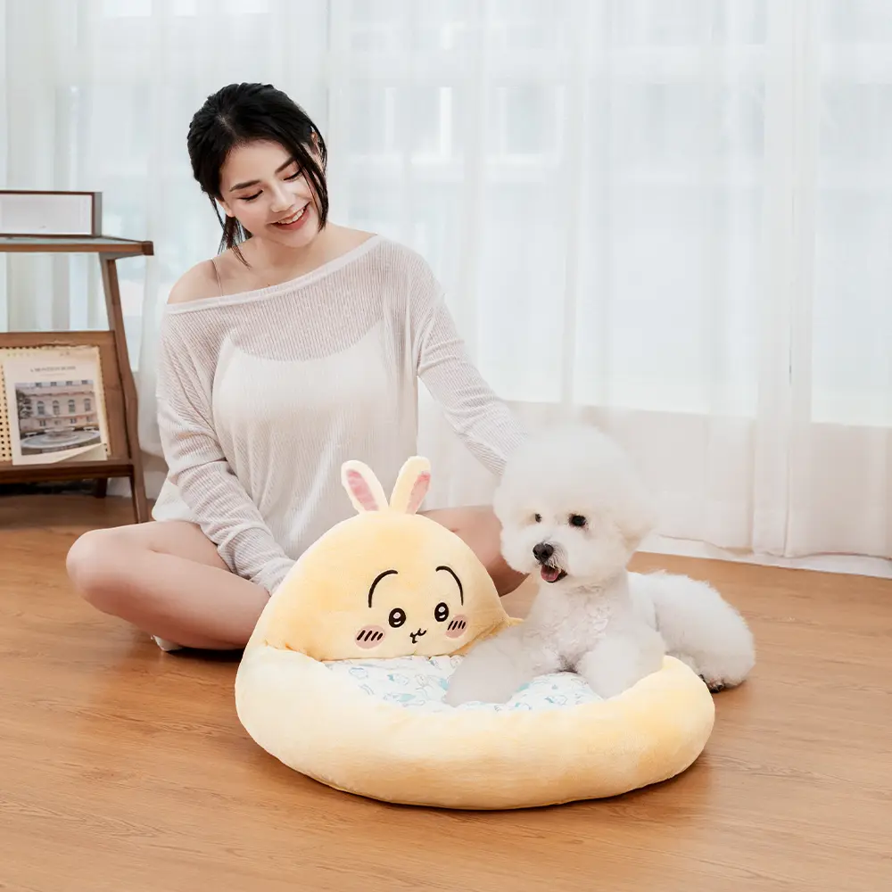 iam我適文創 Chiikawa 大頭寵物床/ 烏薩奇款