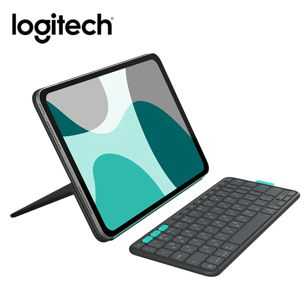 logitech Flip Folio 11吋iPad Pro&Air磁吸式鍵盤保護支架/ 石墨黑