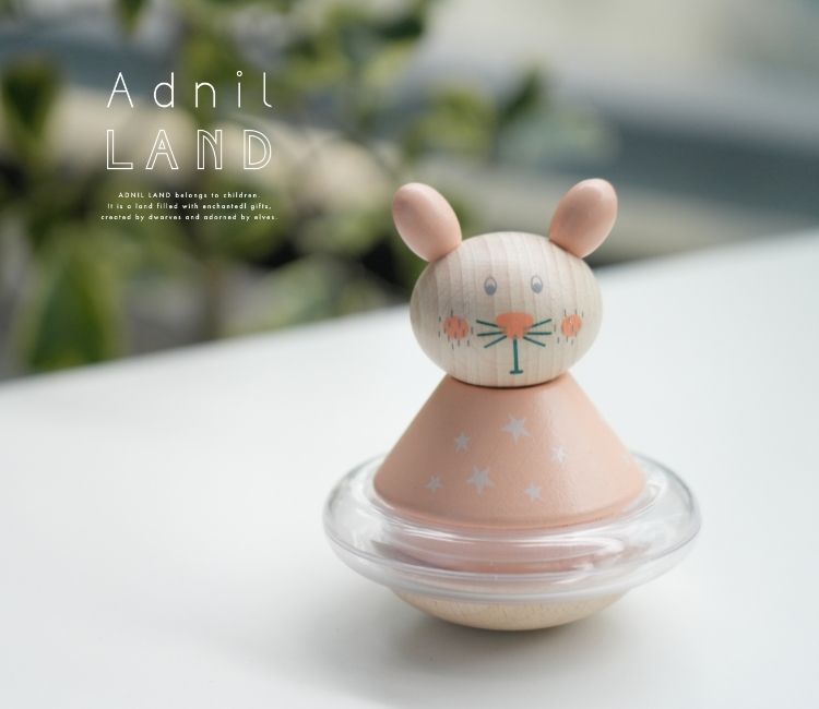 【日本Adnil LAND】可愛動物不倒翁安撫玩具 - 可愛兔兔