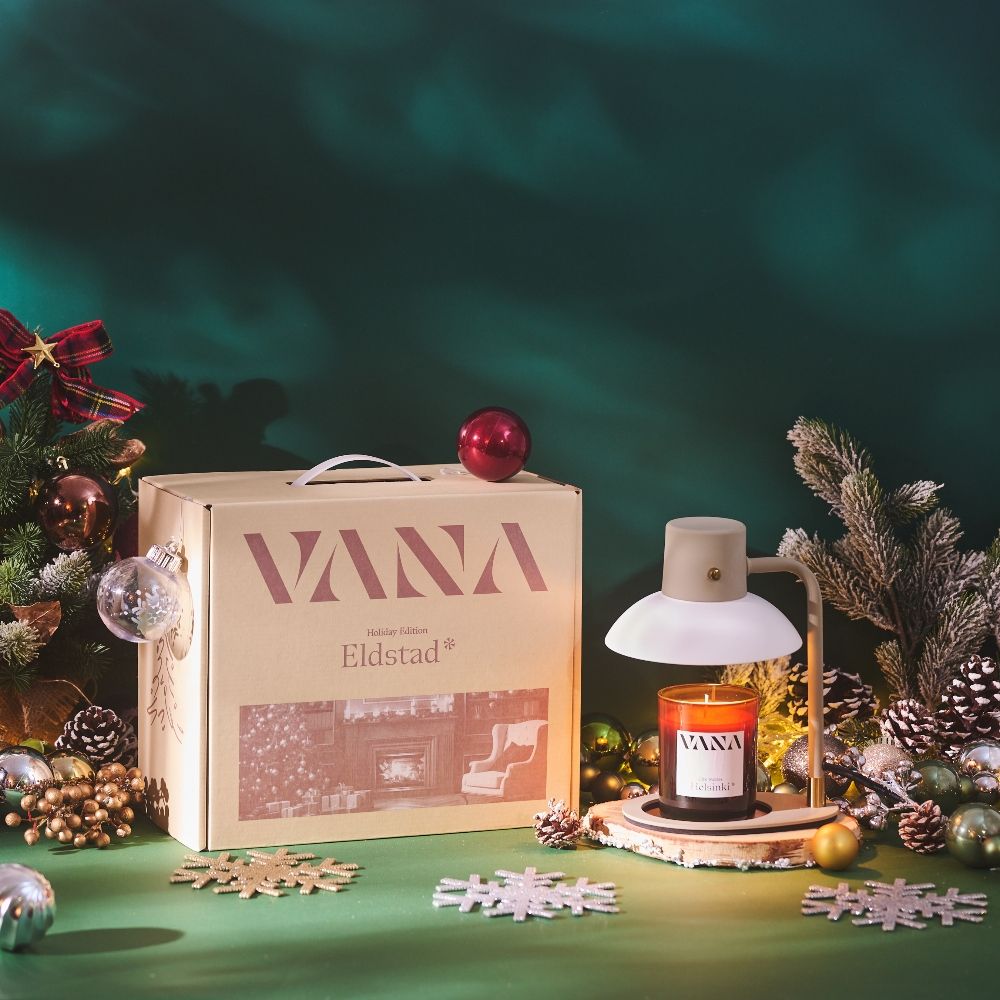 可調光定時✦VANA KOS溫暖灰季節限定暖燈禮盒/ B/ HEL赫爾辛基蠟燭