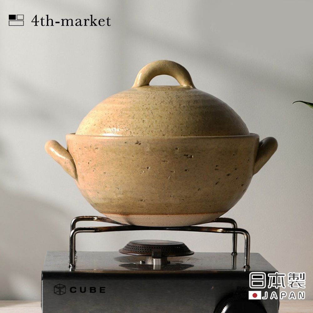 【4TH MARKET】日本製5號Coseru陶鍋｜湯鍋 1000ml (三色)/ 黃
