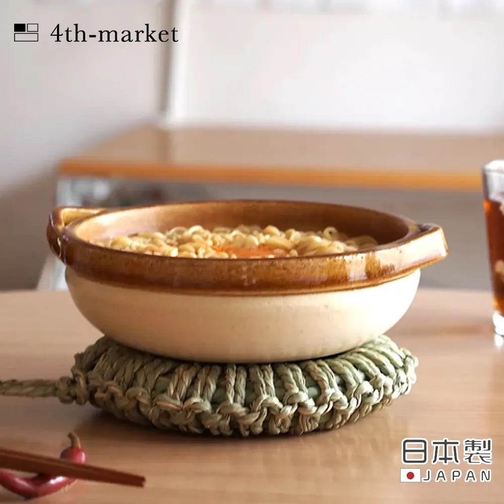 【4TH MARKET】日本製 6號燉煮湯鍋｜土鍋 800ml (兩色)/ 咖啡色