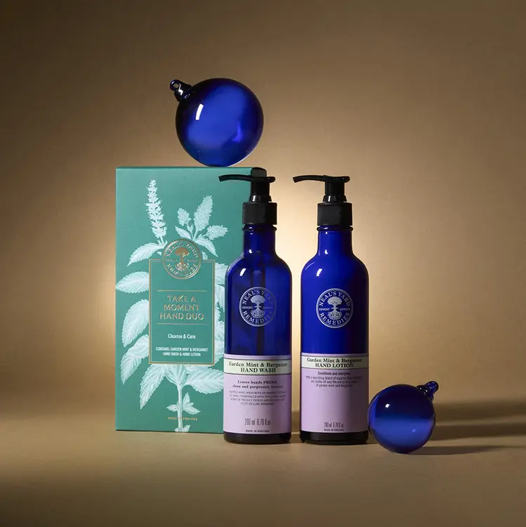贈野玫瑰萬用霜▼NEAL'S YARD REMEDIES薄荷佛手柑護手禮盒