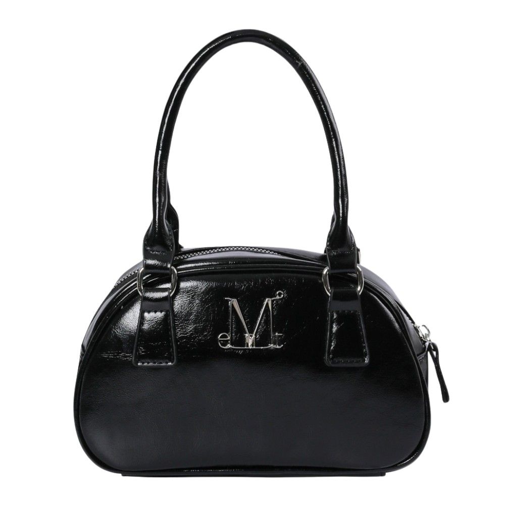 韓國 MUCENT NAR METAL LOGO MINI CROSS BAG 金屬標誌迷你肩背斜背包 黑色Black